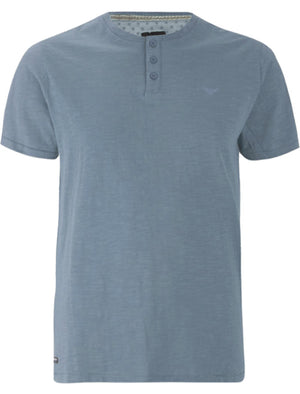 Oliver Cotton Slub Henley T-Shirt in Denim
