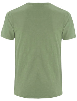 Oliver Cotton Slub Henley T-Shirt in Green