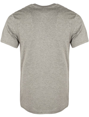 Ripon Cotton T-Shirt with Drawstrings and Chest Pocket in Grey Marl