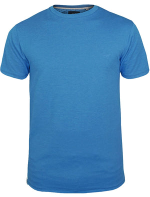 William Basic Crew Neck Cotton T-Shirt in Blue Marl