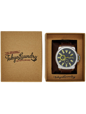 Peyton Analogue Watch in Brown - Tokyo Laundry