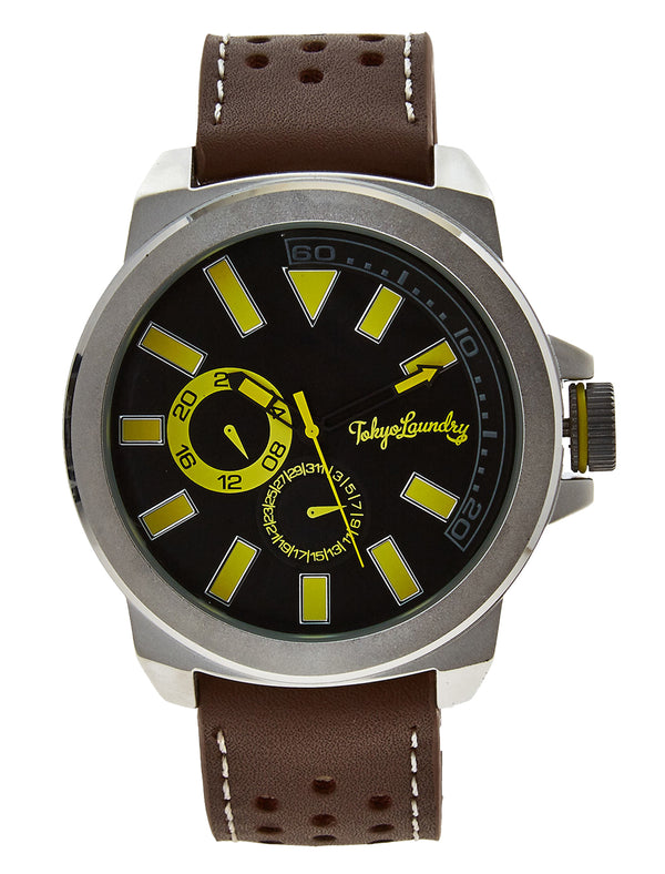 Peyton Analogue Watch in Brown - Tokyo Laundry