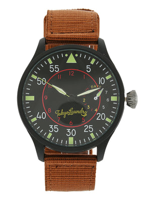 Doyle Military Style Analogue Watch in Brown / Black - Tokyo Laundry