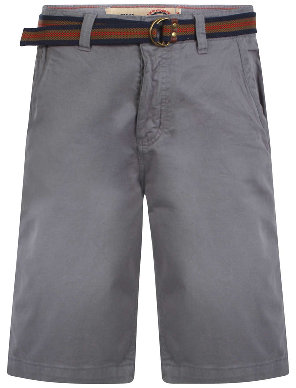 Mens Tokyo Laundry Armel light blue shorts with belt