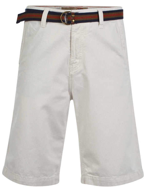 Mens Tokyo Laundry Armel  ivory shorts with belt