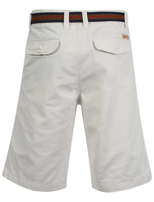Mens Tokyo Laundry Armel  ivory shorts with belt