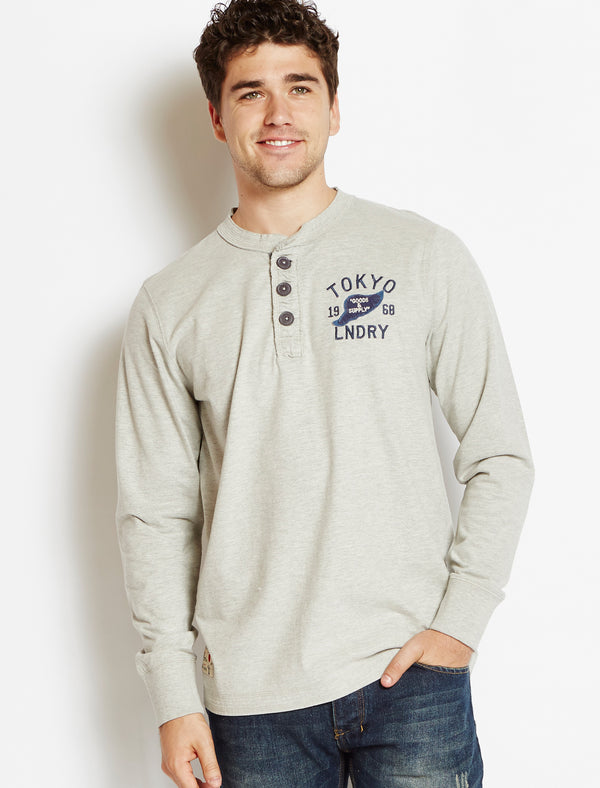 Tokyo Laundry Arturo grey henley top