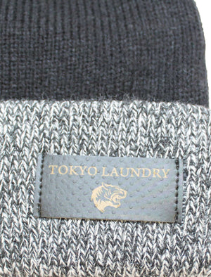 Tokyo Laundry Bartram black bobble hat