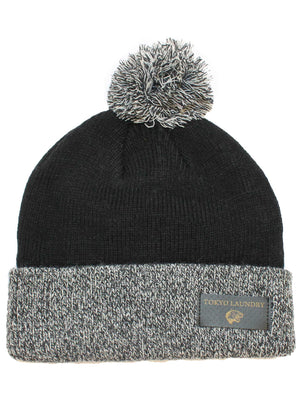 Tokyo Laundry Bartram black bobble hat