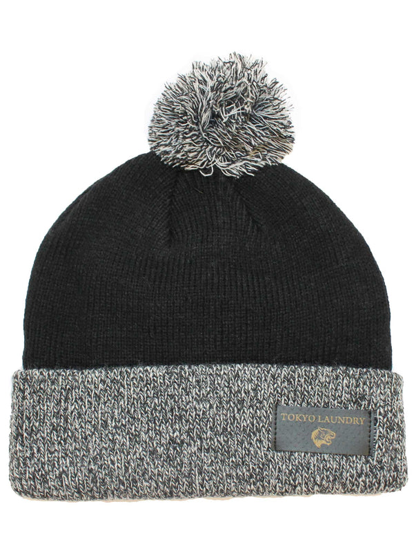 Tokyo Laundry Bartram black bobble hat