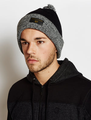 Tokyo Laundry Bartram black bobble hat