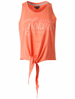 Tokyo Laundry Brooke orange sleeveless t-shirt
