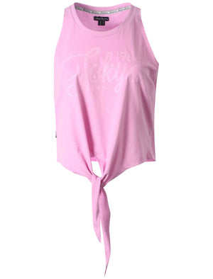 Tokyo Laundry Brooke pink sleeveless t-shirt