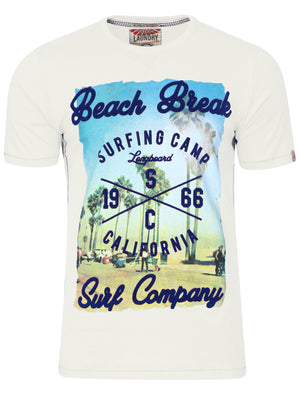 Cali Surf Motif T-Shirt in Ivory - Tokyo Laundry