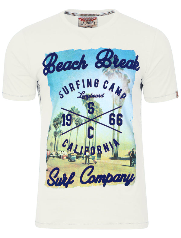 Cali Surf Motif T-Shirt in Ivory - Tokyo Laundry