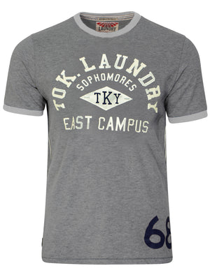 East Campus T-Shirt in Mid Grey Marl - Tokyo Laundry