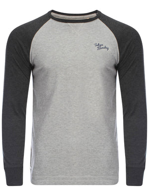 Fremont Cove Baseball Top in Charcoal Marl - Tokyo Laundry