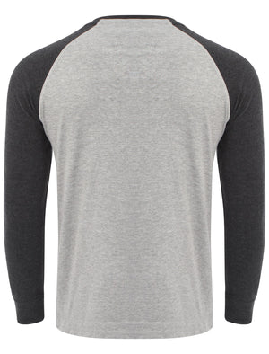 Fremont Cove Baseball Top in Charcoal Marl - Tokyo Laundry