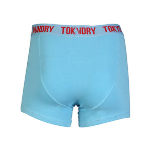 Mens Tokyo Laundry Harper (2 Pack ) Boxer Shorts Carolina Blue & Optic White