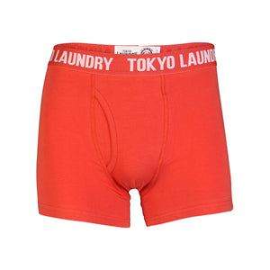 Mens Tokyo Laundry Harper (2 Pack) Boxer Shorts Violet Blue & Paprika
