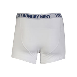 Mens Tokyo Laundry Harper (2 Pack ) Boxer Shorts Carolina Blue & Optic White