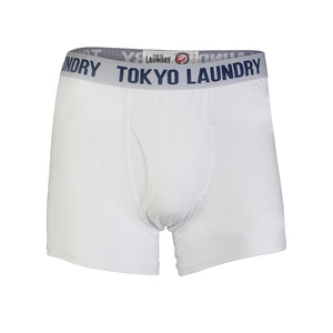 Mens Tokyo Laundry Harper (2 Pack ) Boxer Shorts Carolina Blue & Optic White