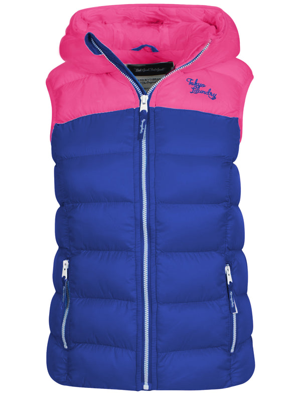 Tokyo Laundry Helena blue & pink gilet