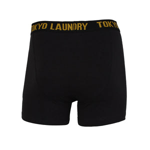 Mens Tokyo Laundry Kennedy Boxer Shorts in Lt Grey Marl / Black