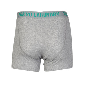 Mens Tokyo Laundry Kennedy Boxer Shorts in Lt Grey Marl / Black