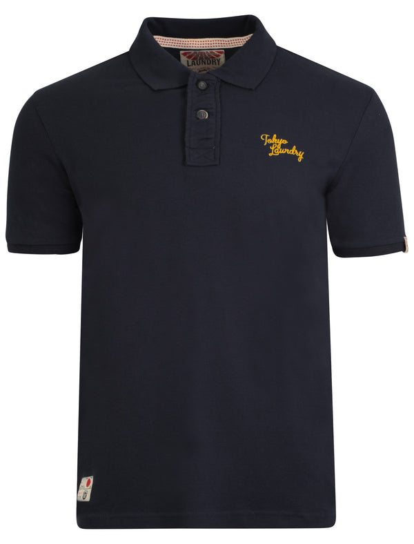 Tokyo Laundry Memphis Bay navy polo shirt