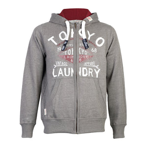 Tokyo Laundry Saba zip up hooded sweatshirt in grey