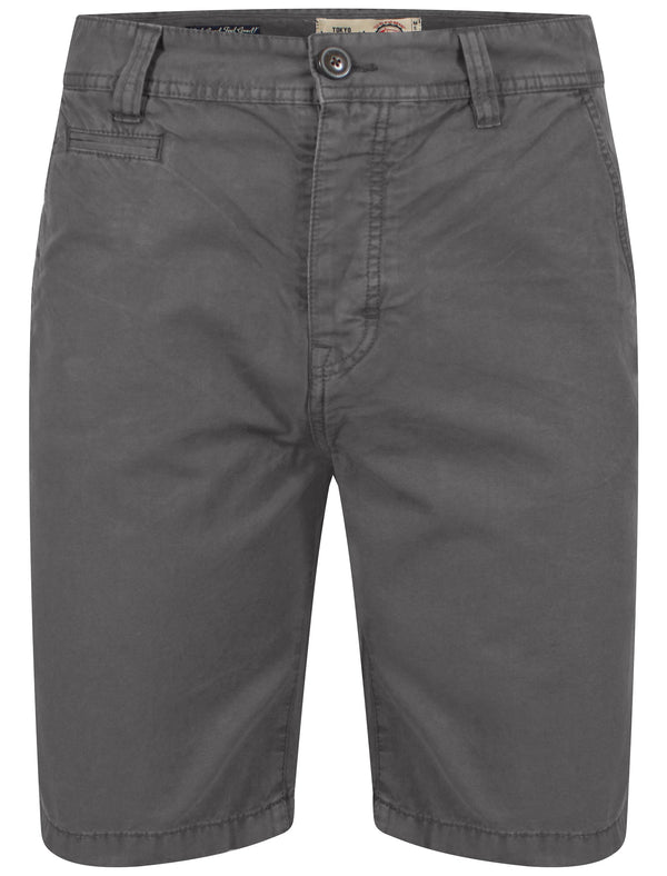 Osborne Cotton Panama Shorts in Grey - Tokyo Laundry