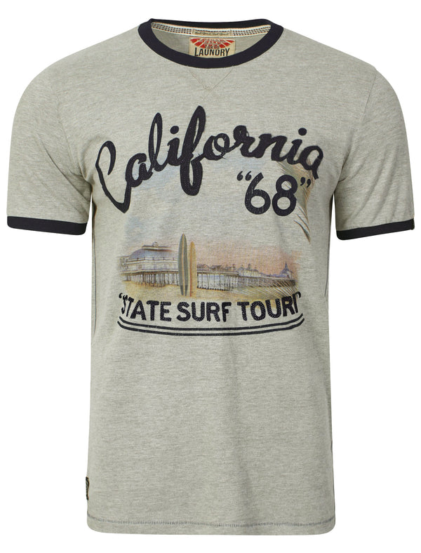 Panama Bay T-shirt in Oatgrey Marl - Tokyo Laundry