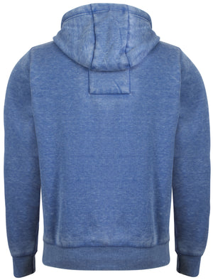 Men's cracked print design blue hoodie - Tokyo Laundry