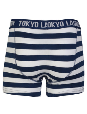Otterlake ( 2 Pack) Boxer Shorts Set in Oxblood / Eclipse Blue - Tokyo Laundry