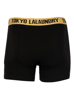 Tokyo Laundry Samson boxer shorts ( 2 Pack) Washed Prune & Yolk Yellow