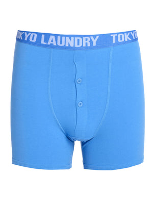 West Hawk (2 Pack) Boxer Shorts Set in Regatta Blue / Light Grey Marl - Tokyo Laundry