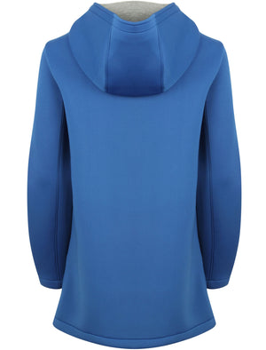 Pontoon Neoprene Hooded Mac Coat In Blue - Tokyo Laundry