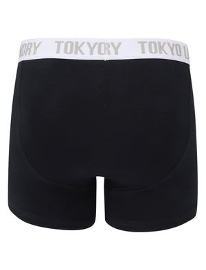 Tendring (2 Pack) Striped Boxer Shorts Set in Dark Navy / Clear Sky - Tokyo Laundry