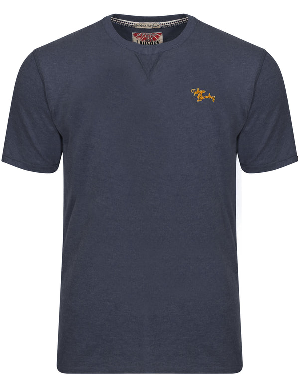 Essential Crew Neck T-Shirt in Mood Indigo Marl - Tokyo Laundry