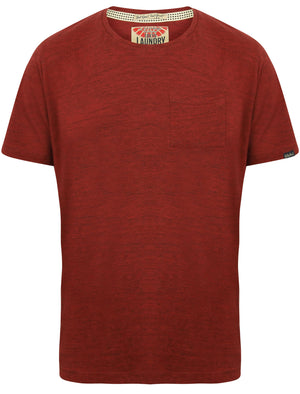 Grotto Space Dye T-Shirt with Pocket Oxblood / True Navy - Tokyo Laundry