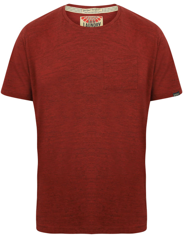 Grotto Space Dye T-Shirt with Pocket Oxblood / True Navy - Tokyo Laundry