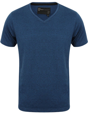 Guildford Jersey T Shirt in Bijou Blue / Navy Grindle - Dissident