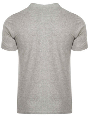 Essential Henley T-Shirt in Light Grey Marl - Tokyo Laundry