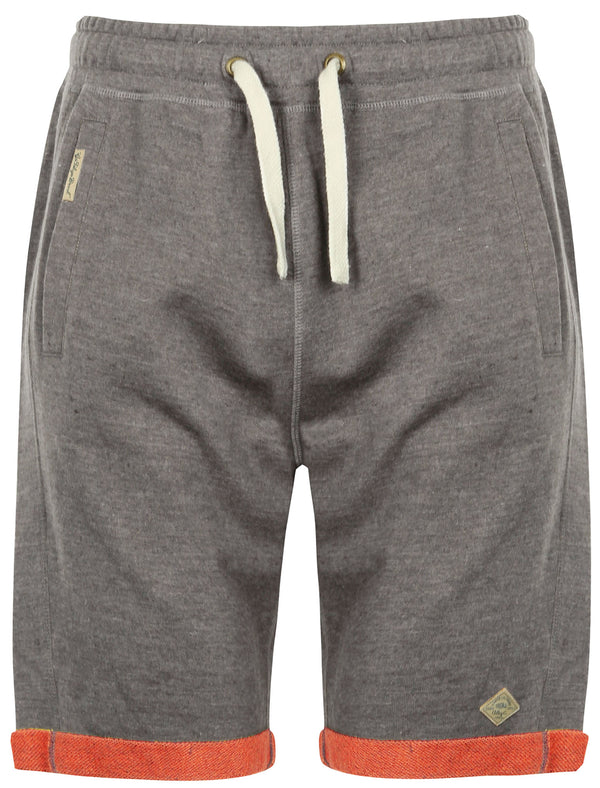 Gatonby Flecked Space Dye Sweat Shorts in Mid Grey Marl - Tokyo Laundry