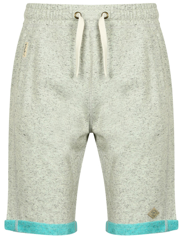 Gatonby Flecked Space Dye Sweat Shorts in Oatgrey Marl - Tokyo Laundry