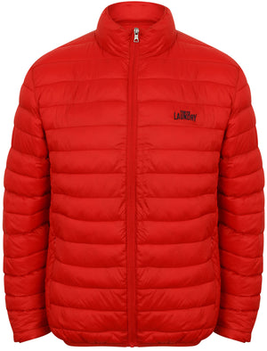 Tabor Quilted Puffer Jacket in Red - Tokyo Laundry