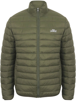 Tabor Quilted Puffer Jacket in Thyme Green - Tokyo Laundry