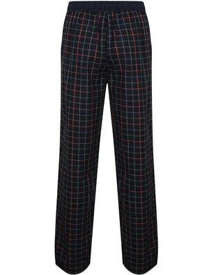 Golford Grid Print Cotton Lounge Pants in Red Check - Tokyo Laundry