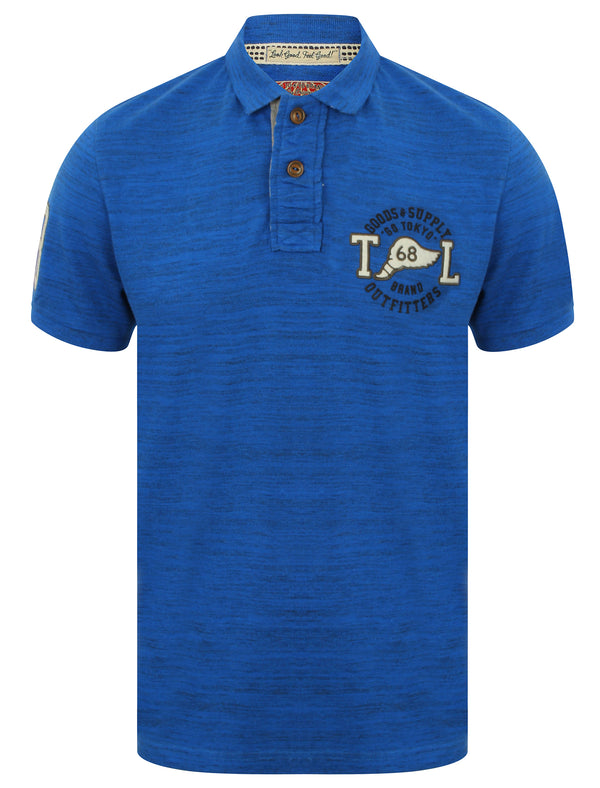 Greychon Injection Dyed Polo Shirt in Sapphire - Tokyo Laundry